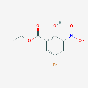 molecular formula C9H8BrNO5 B3060755 Ethyl 5-bromo-2-hydroxy-3-nitrobenzoate CAS No. 773136-20-2