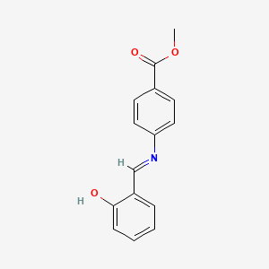 Benzoic acid, 4-[[(2-hydroxyphenyl)methylene]amino]-, methyl ester