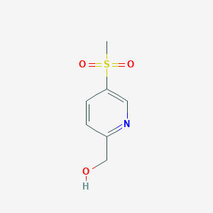 molecular formula C7H9NO3S B3060768 (5-(甲磺酰基)吡啶-2-基)甲醇 CAS No. 802894-10-6