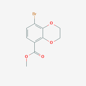 molecular formula C10H9BrO4 B3060777 Methyl 8-bromo-2,3-dihydrobenzo[b][1,4]dioxine-5-carboxylate CAS No. 823225-66-7