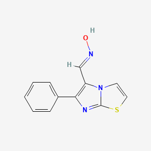 molecular formula C12H9N3OS B3060778 (E)-N-({6-phenylimidazo[2,1-b][1,3]thiazol-5-yl}methylidene)hydroxylamine CAS No. 83253-30-9