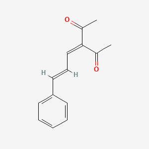 molecular formula C14H14O2 B3060799 3-[(E)-3-phenylprop-2-enylidene]pentane-2,4-dione CAS No. 87497-30-1