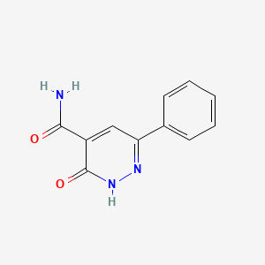 molecular formula C11H9N3O2 B3060800 3-氧代-6-苯基-2,3-二氢哒嗪-4-甲酰胺 CAS No. 87769-56-0
