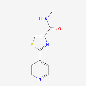 B3060823 4-Thiazolecarboxamide, N-methyl-2-(4-pyridinyl)- CAS No. 89401-58-1