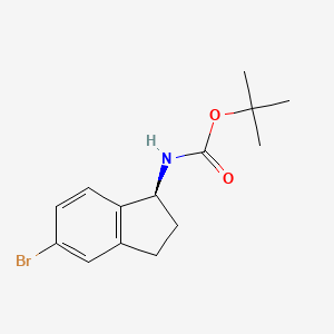 molecular formula C14H18BrNO2 B3060837 (S)-tert-Butyl (5-bromo-2,3-dihydro-1H-inden-1-yl)carbamate CAS No. 903557-31-3