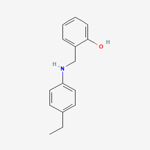 molecular formula C15H17NO B3060838 2-{[(4-乙基苯基)氨基]甲基}苯酚 CAS No. 90383-16-7