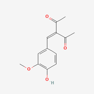 molecular formula C13H14O4 B3060849 3-[(4-Hydroxy-3-methoxyphenyl)methylene]-2,4-pentanedione CAS No. 91418-45-0