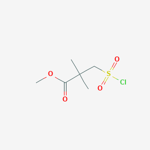 molecular formula C6H11ClO4S B3060851 3-(氯磺酰基)-2,2-二甲基丙酸甲酯 CAS No. 914216-23-2