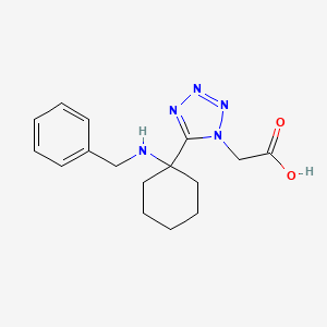 molecular formula C16H21N5O2 B3060852 {5-[1-(Benzylamino)cyclohexyl]-1H-tetrazol-1-YL}acetic acid CAS No. 915920-47-7