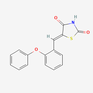 molecular formula C16H11NO3S B3060854 (5Z)-5-[(2-phenoxyphenyl)methylidene]-1,3-thiazolidine-2,4-dione CAS No. 917602-12-1