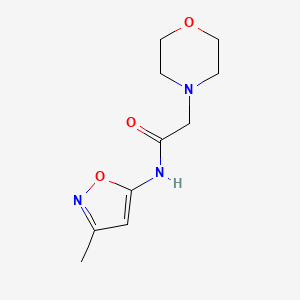 molecular formula C10H15N3O3 B3060860 N-(3-Methyl-5-isoxazolyl)-4-morpholineacetamide CAS No. 91977-78-5