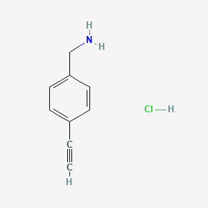 molecular formula C9H10ClN B3060867 (4-乙炔基苯基)甲胺盐酸盐 CAS No. 935528-07-7