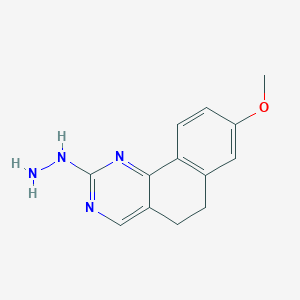 molecular formula C13H14N4O B3060868 2-肼基-8-甲氧基-5,6-二氢苯并[h]喹唑啉 CAS No. 936940-76-0