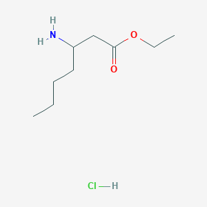 molecular formula C9H20ClNO2 B3060873 Ethyl 3-aminoheptanoate hydrochloride CAS No. 945419-80-7