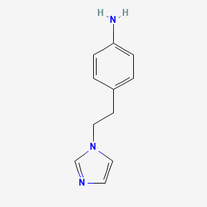 molecular formula C11H13N3 B3060882 4-[2-(1H-咪唑-1-基)乙基]苯胺 CAS No. 97163-49-0