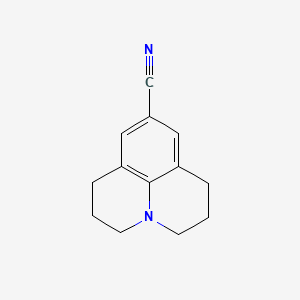 molecular formula C13H14N2 B3060883 1H,5H-苯并(ij)喹喔啉-9-腈，2,3,6,7-四氢- CAS No. 97315-60-1