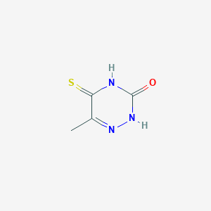 molecular formula C4H5N3OS B3060886 6-methyl-5-thioxo-2H,4H-1,2,4-triazin-3-one CAS No. 98213-64-0