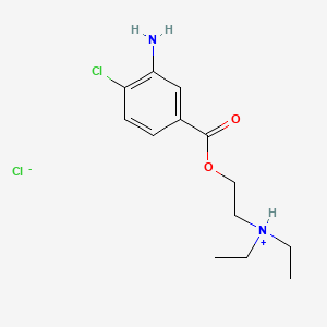 molecular formula C13H20Cl2N2O2 B3060889 3-Amino-4-chlorobenzoic acid 2-((diethylamino)ethyl) ester hydrochloride CAS No. 100811-81-2