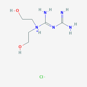 molecular formula C6H16ClN5O2 B3060891 1,1-Bis(2-hydroxyethyl)biguanide monohydrochloride CAS No. 101491-37-6