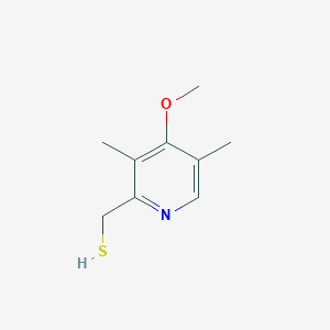 molecular formula C9H13NOS B3060901 (4-Methoxy-3,5-dimethylpyridin-2-yl)methanethiol CAS No. 105602-84-4