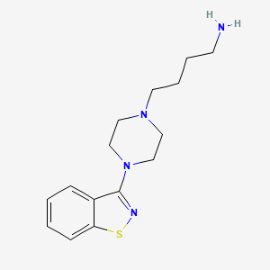 molecular formula C15H22N4S B3060903 1-Piperazinebutanamine, 4-(1,2-benzisothiazol-3-yl)- CAS No. 105981-34-8