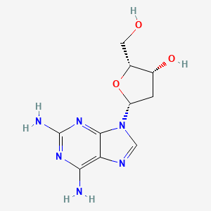 molecular formula C10H14N6O3 B3060911 9H-Purine-2,6-diamine, 9-(2-deoxy-beta-D-threo-pentofuranosyl)- CAS No. 116002-29-0