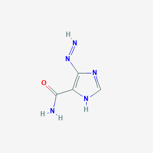 molecular formula C4H5N5O B3060923 5-重氮基-1H-咪唑-4-甲酰胺 CAS No. 1314929-56-0