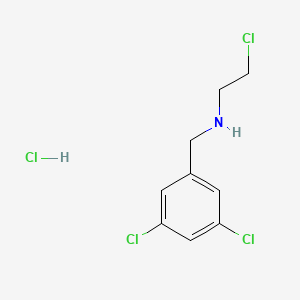 molecular formula C9H11Cl4N B3060935 2-Chloro-N-[(3,5-dichlorophenyl)methyl]ethanamine;hydrochloride CAS No. 14046-52-7