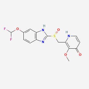 molecular formula C15H13F2N3O4S B3060936 4-去甲泮托拉唑 CAS No. 141854-24-2