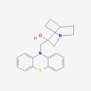 molecular formula C20H22N2OS B3060939 1-Azabicyclo[2.2.2]octan-3-ol, 3-(10H-phenothiazin-10-ylmethyl)- CAS No. 144827-80-5
