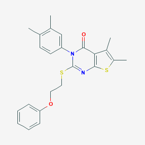 3-(3,4-dimethylphenyl)-5,6-dimethyl-2-[(2-phenoxyethyl)sulfanyl]thieno[2,3-d]pyrimidin-4(3H)-one