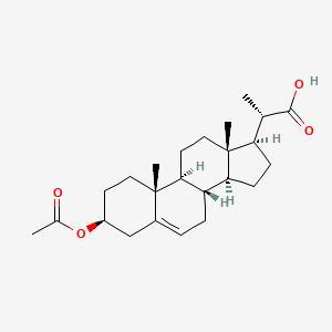 molecular formula C24H36O4 B3060943 Pregn-5-ene-20-carboxylic acid, 3-(acetyloxy)-, (3beta,20S)-(9CI) CAS No. 1474-14-2