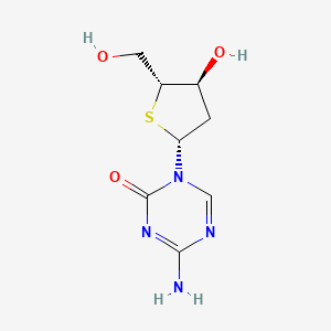 molecular formula C8H12N4O3S B3060956 5-氮杂-4'-硫代-2'-脱氧胞苷 CAS No. 169514-76-5