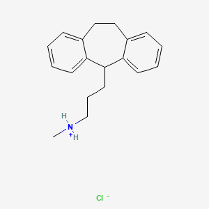 molecular formula C19H24ClN B3060961 5H-Dibenzo(a,d)cycloheptene-5-propylamine, 10,11-dihydro-N-methyl-, hydrochloride CAS No. 1750-07-8