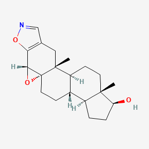 molecular formula C20H27NO3 B3060981 4alpha,5-Epoxy-5alpha-androst-2-eno(2,3-d)isoxazol-17beta-ol CAS No. 20051-76-7