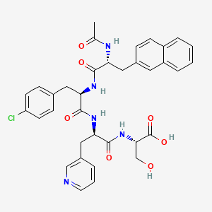 molecular formula C35H36ClN5O7 B3060989 Ganirelix 1-4 peptide CAS No. 208599-57-9