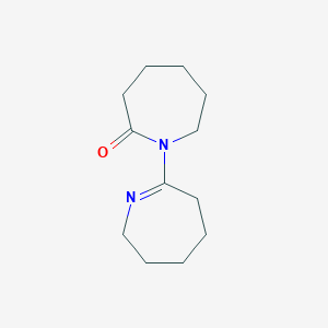 molecular formula C12H20N2O B3060995 2H-氮杂菲-2-酮，六氢-1-(3,4,5,6-四氢-2H-氮杂菲-7-基)- CAS No. 22993-71-1