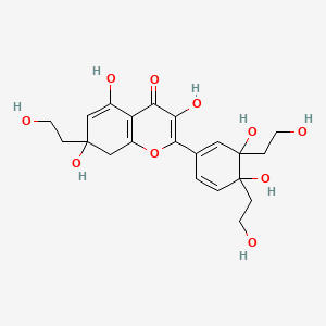 molecular formula C21H26O10 B3060998 3',4',7-Tri(hydroxyethyl)quercetin CAS No. 23077-88-5