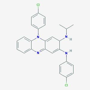 molecular formula C27H24Cl2N4 B3061008 2-(p-Chloroanilino)-5-(p-chlorophenyl)-3,5-dihydro-3-(isopropylamino)phenazine CAS No. 24396-82-5