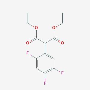molecular formula C13H13F3O4 B3061017 Propanedioic acid, (2,4,5-trifluorophenyl)-, diethyl ester CAS No. 262609-08-5