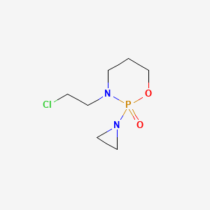 molecular formula C7H14ClN2O2P B3061027 2-(氮丙啶-1-基)-3-(2-氯乙基)-1,3,2λ5-恶二唑磷杂环-2-氧化物 CAS No. 29102-47-4