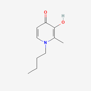molecular formula C10H15NO2 B3061037 4(1H)-Pyridinone, 1-butyl-3-hydroxy-2-methyl- CAS No. 30652-15-4