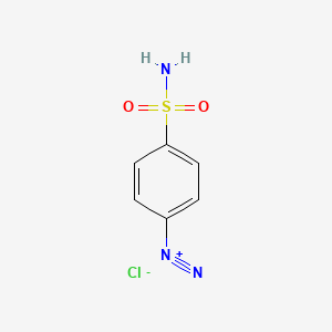 molecular formula C6H6ClN3O2S B3061051 Benzenediazonium, 4-(aminosulfonyl)-, chloride CAS No. 35282-78-1