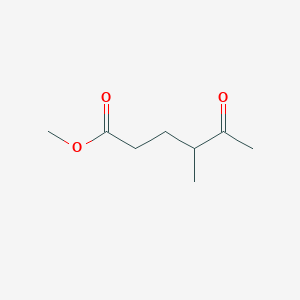 molecular formula C8H14O3 B3061053 Methyl 4-methyl-5-oxohexanoate CAS No. 36045-56-4