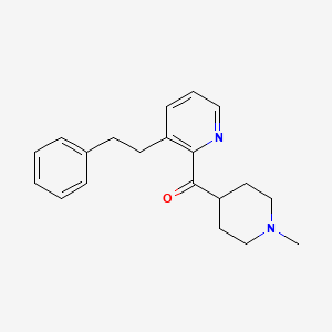 molecular formula C20H24N2O B3061061 (1-Methylpiperidin-4-yl)[3-(2-phenylethyl)pyridin-2-yl]methanone CAS No. 38093-13-9