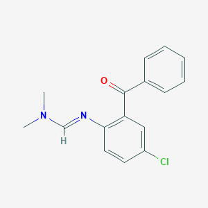 molecular formula C16H15ClN2O B3061071 5-Chloro-2-(((dimethylamino)methylene)amino)benzophenone CAS No. 40678-73-7