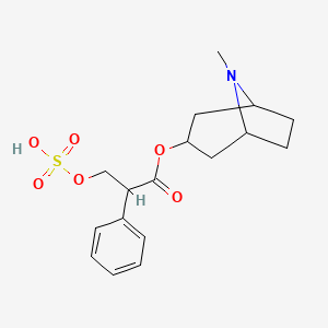 molecular formula C17H23NO6S B3061113 阿托品O-(硫酸氢盐) CAS No. 5226-98-2