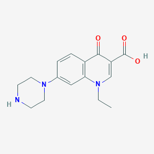 molecular formula C16H19N3O3 B3061125 1-Ethyl-4-oxo-7-(piperazin-1-yl)-1,4-dihydroquinoline-3-carboxylic acid CAS No. 54132-24-0