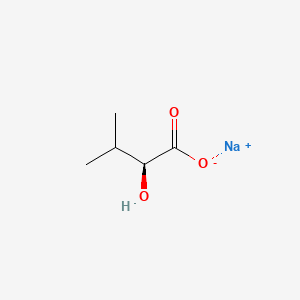 molecular formula C5H9NaO3 B3061130 Sodium (S)-2-hydroxy-3-methylbutyrate CAS No. 54641-19-9