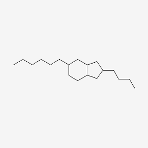 molecular formula C19H36 B3061132 1H-茚满，2-丁基-5-己基八氢- CAS No. 55044-33-2